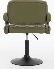 HR8403N Scaun Khaki Piele Ecologica Premium Soft cu Bază Neagră