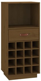 821535 vidaXL Dulap de vinuri, maro miere, 45x34x100 cm, lemn masiv de pin