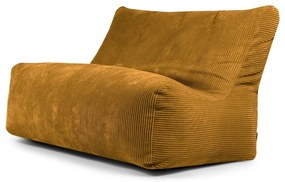 Fotoliu bean bag galben muștar cu tapițerie din catifea reiată Sofa Seat Lounge – SLOWDOWN