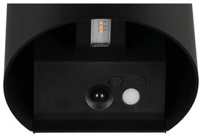 Corp de iluminat pentru exterior LED de perete cu senzor de mișcare cu USB (înălțime 10 cm) Genie – Trio