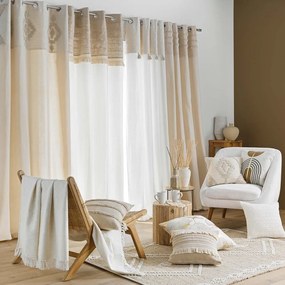 Pătură crem din amestec de bumbac 125x150 cm Ziggy – douceur d'intérieur