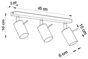 Spot LED ASMUS 3xGU10/7W/230V negru Brilagi