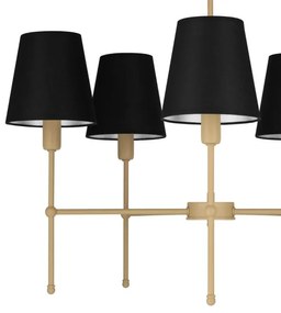 Candelabru pe tijă MADELA 5xE14/40W/230V negru/bej