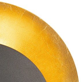 Aplică de perete Art Deco neagră cu auriu - Emilienne