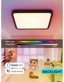 Immax NEO 07167-B40-LED RGBCCT Lampă dimabilă 50W/230V Wi-Fi Tuya negru+DO