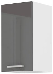 Dulap superior de bucătărie Saria 30 G 60 1F (Luciu gri). 1033018
