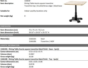 Masa bistro design LUX Avoria