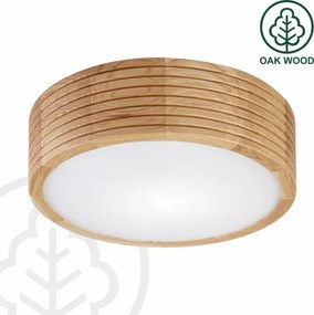 Brilagi - Plafonieră LED CARVALHO MODERN 1xE27/60W/230V, diametru 27,5 cm, finisaj stejar