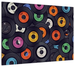 Tablou - plăci de gramofon (70x50 cm)