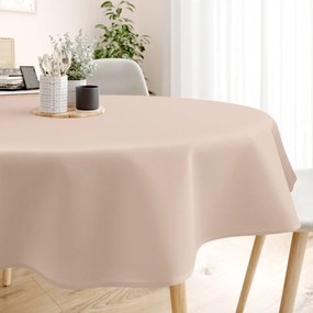 Goldea față de masă decorativă rongo deluxe - bej cu luciu satinat - rotundă Ø 150 cm