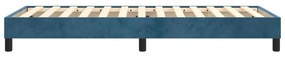Cadru de pat box spring, albastru inchis, 90x200 cm, catifea Albastru inchis, 25 cm, 90 x 200 cm