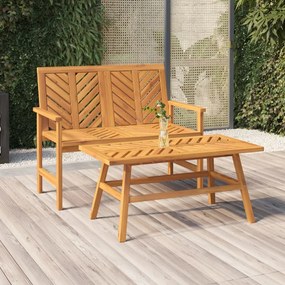 362235 vidaXL Set mobilier de relaxare de grădină, 2 piese, lemn masiv acacia