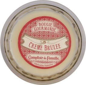 Lumânare parfumată în pahar de sticlă, D12xH8 cm, Crème Brûlée – Bougie Gourmande