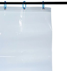 Perdea de dus PVC Semitransparenta 180 x 180 cm  Albastru