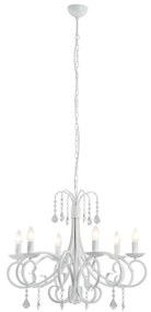Pendul design modern Diadema alb 64cm