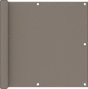 vidaXL Paravan de balcon, gri taupe, 90x500 cm, țesătură oxford