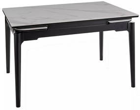 Masa extensibila Sento alb/negru L120-180xl80 cm