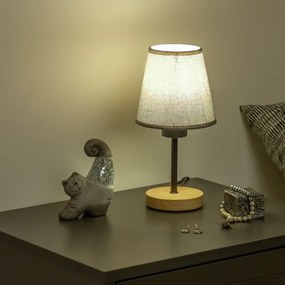 Lampă de masă Brilagi NUBILA WOOD 1xE27/25W/230V stejar/negru
