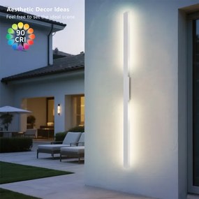BRILAGI - aplică de perete LED pentru exterior LUNA LED/30W/230V 3000K IP65 150 cm albă CRI 90
