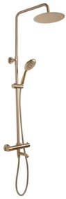 REA-P6604 - Set de duș cu baterie termostatică LUNGO, auriu periat