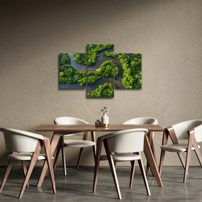 Tablou - Peisaj forestier cu râu (90x60 cm)