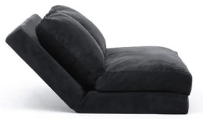 Canapea neagră extensibilă 120 cm Taida – Balcab Home