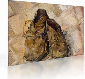 Tablou pe sticlă - Vincent van Gogh, Shoes, reproducere (70x50 cm)