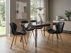 Scaun de masa MANGO din piele ecologica, neagra