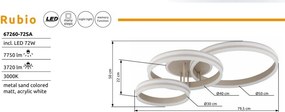 Lustra aplicata tavan design circular LED RUBIO