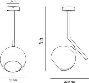 Lustra din alama stil modern Art Deco Spheres