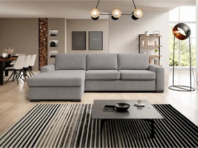 Coltar extensibil 160x200 VANILLA CORNER, sezlong stanga, stofa catife