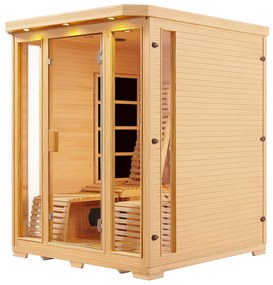 Infračervená sauna/ tepelná kabína Helsinki 150 s triplexným vykurovacím systémom a drevom Hemlock