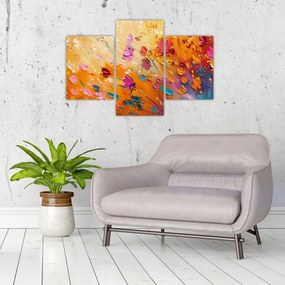 Tablou - Pictură flori colorate (90x60 cm)