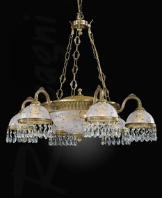 Candelabru design clasic realizat manual din alama si Cristal Scholer 6200