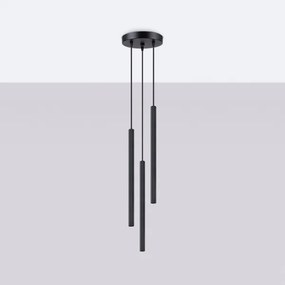 Lustră pe cablu Sollux SL.1341 ARCHE 3xG9/8W/230V negru