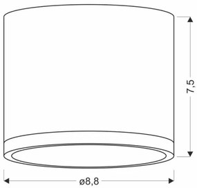 Plafonieră LED TUBA LED/9W/230V