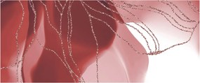 Tablou - Floare abstractă roșie N⁰1 (120x50 cm)