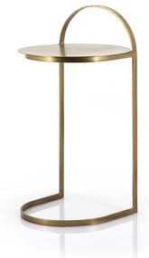 Masuta de cafea rotunda din metal Garcon 35x35x65 cm alama