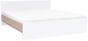 Pat dublu Miami fără cadru 180x200 cm alb-stejar sonoma