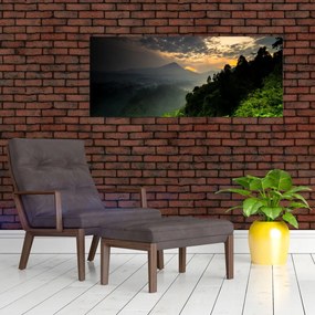 Tablou - peisaj montan verde (120x50 cm)