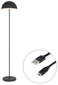 Lampă de podea pentru exterior neagră reîncărcabilă cu 3 trepte de reglare a luminozității - Keira