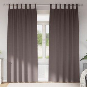 vidaXL Perdele opace 2 pcs Maro închis 225 x 140 cm Poliester