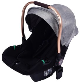 Carucior 3 in 1 reversibil si pliabil cu geanta inclusa si scoica auto, 0-36 luni, Gri - CPC-60-gri