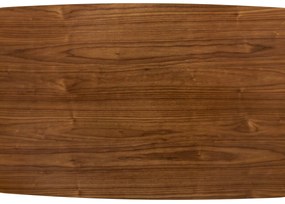 Masă de sufragerie Pedrito (nuc + negru) (pentru 6 persoane). 1092403