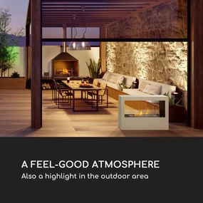 Blumfeldt Fiamme Scoppi, șemineu cu etanol, arzător din oțel inoxidabil, 3 litri, durata de ardere 5-6 ore