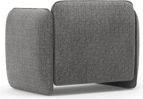 Fotoliu gri închis cu tapițerie din chenille Georgia – Micadoni