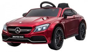 Masinuta Electrica cu acumulator pentru copii NOVOKIDS™ Mercedes C63S AMG Coupe, Cu telecomanda, Roti din Cauciuc EVA, 3-8 ani , Usi cu deschidere ,