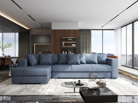 Colțar extensibil dumonde cu ladă de depozitare si sezut confortabil din spuma high-density, Gloria Enjoy Antracit 320x183 cm