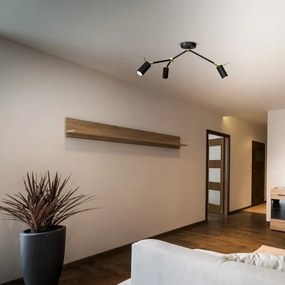 Spot IRIS 3xGU10/MR11/40W/230V negru/auriu