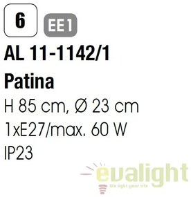 Pendul exterior stil clasic IP23 Aiko AL 11-1142/1 Patina OR